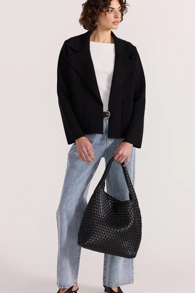Aiden Crop Coatigan Black