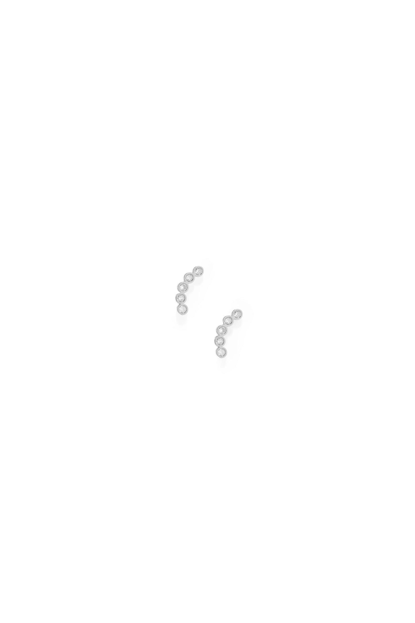 Abigail Screwback Studs Sparkle Silver