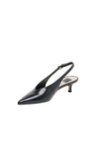 Alenna Crinkle Patent Slingback Heels