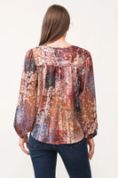 Alessia Printed V-Neck Top