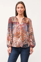 Alessia Printed V-Neck Top