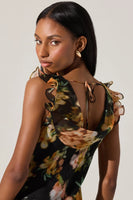 Alinta Ruffle Cowl Neck Dress