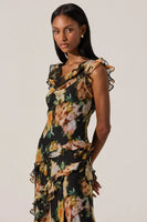 Alinta Ruffle Cowl Neck Dress
