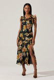 Alinta Ruffle Cowl Neck Dress