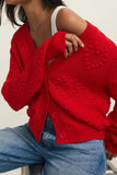 All Yours Hearts Embroidered Cardigan