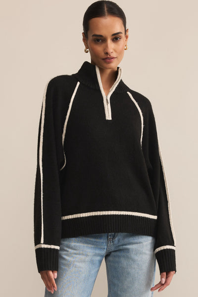 Alps Half Zip Sweater Black