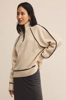 Alps Half Zip Sweater Oatmeal