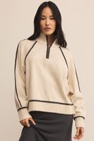 Alps Half Zip Sweater Oatmeal