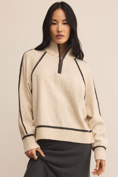 Alps Half Zip Sweater Oatmeal