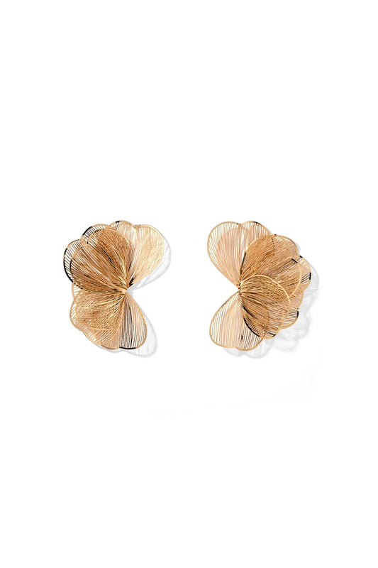 Amanda Flower Earrings Gold