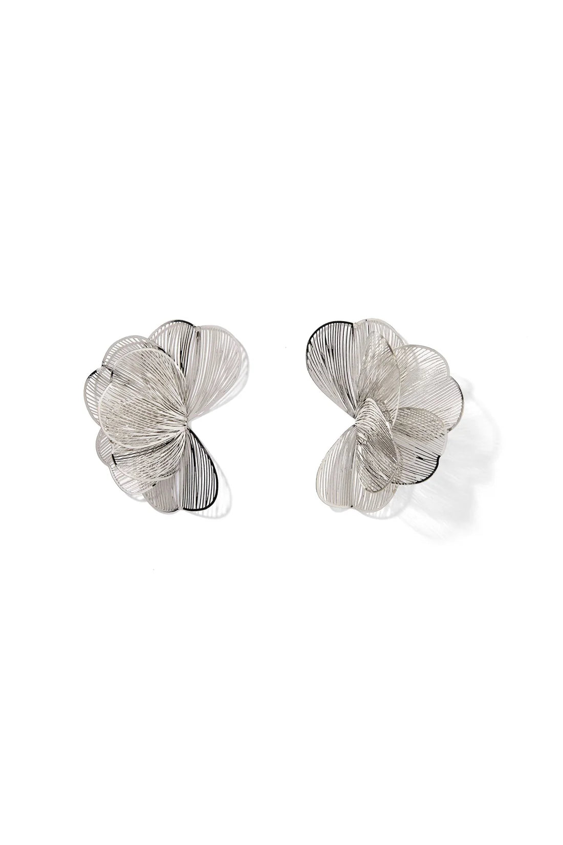Amanda Flower Earrings Silver