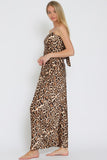 Animal Print Tube Maxi Dress