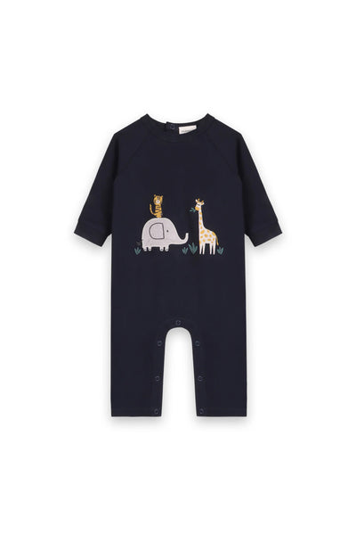 Animal Safari Embroidered Baby Jumpsuit