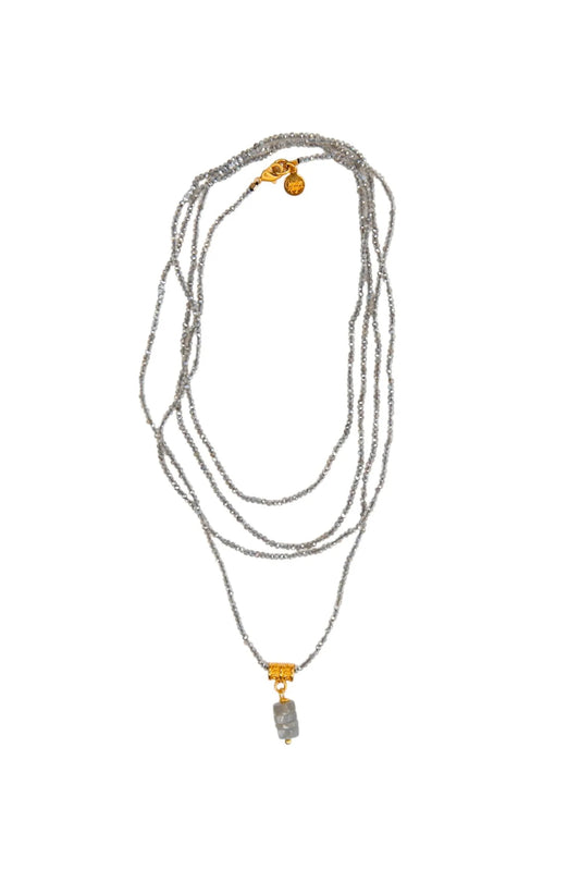 Aramis Layering Necklace in Mystic Labradorite