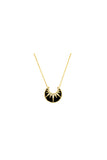 Art Deco Sunburst Necklace Onyx
