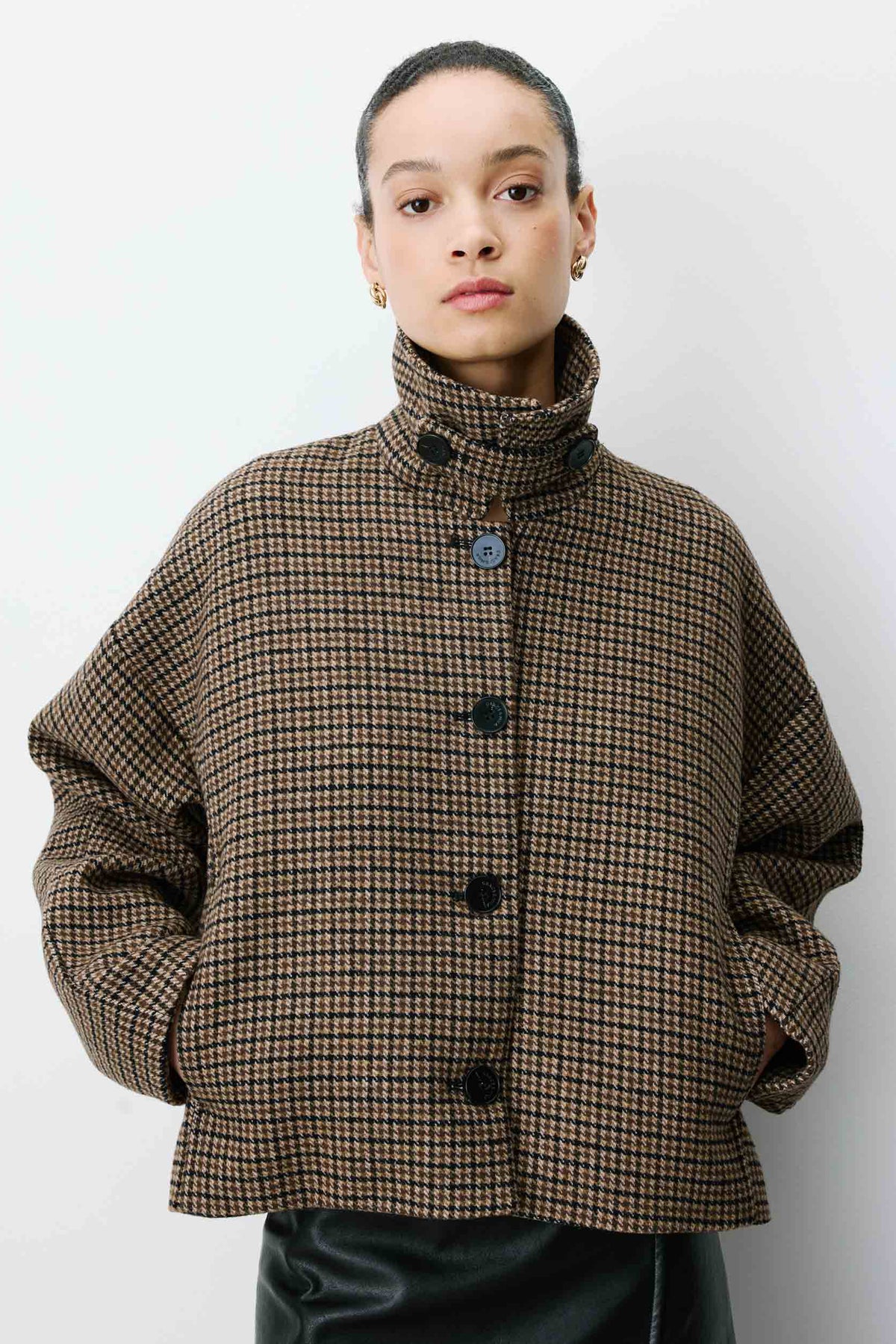 Arthur Short Houndstooth Coat