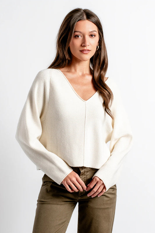 Assima V-Neck Sweater Cream
