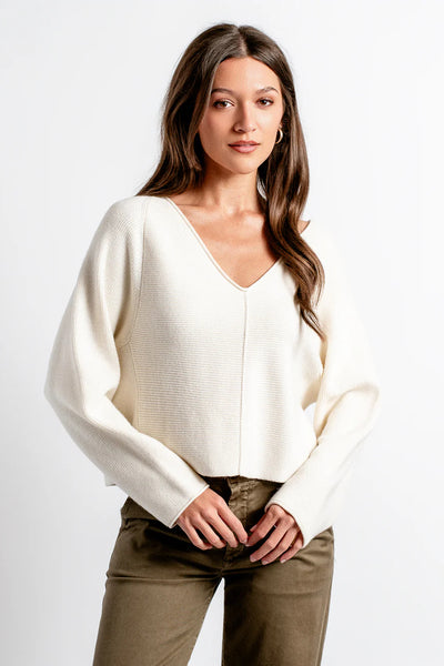 Assima V-Neck Sweater Cream