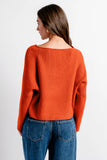 Assima V-Neck Sweater Dark Coral