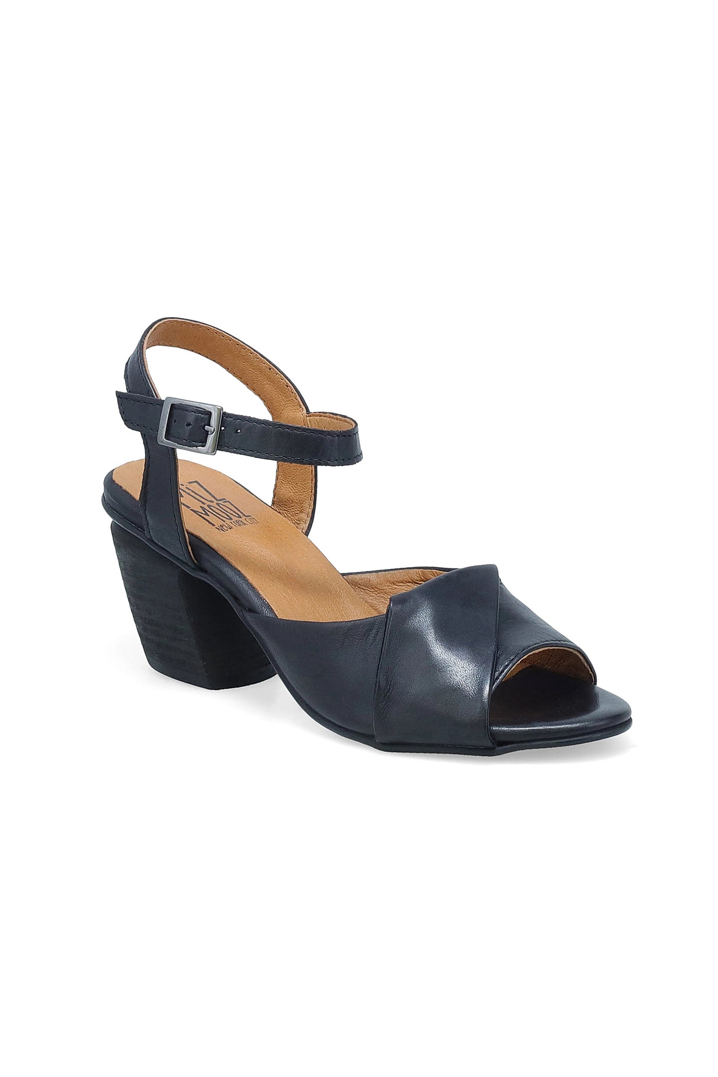 Attie Peep-Toe Heel Black