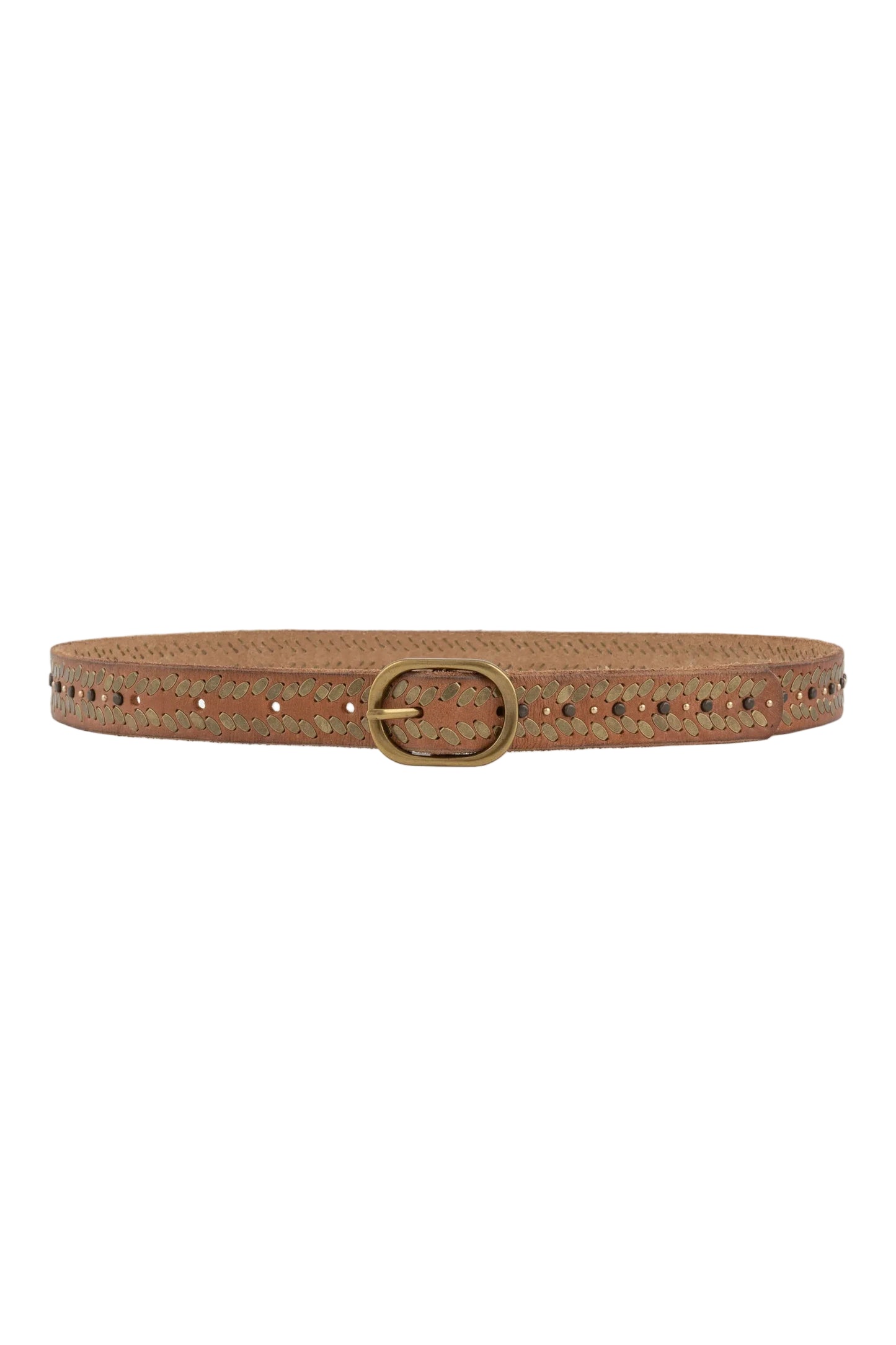 Aurelia Studded Belt Cognac