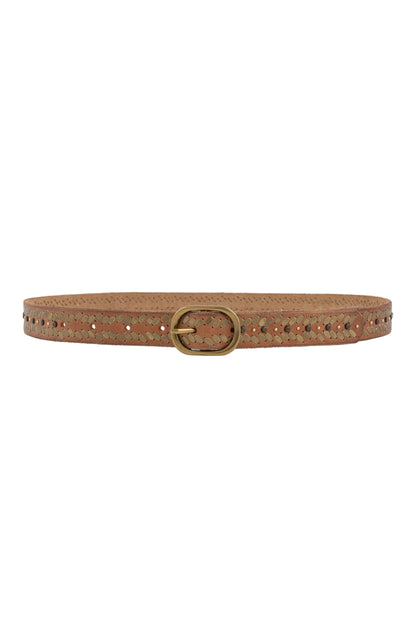 Aurelia Studded Belt Cognac