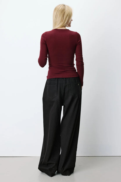 Azul Ruched V-Neck Wrap Top