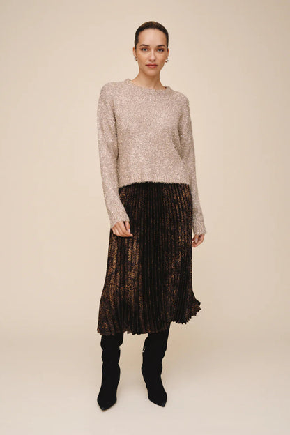 Shimmer Slouchy Sweater Gold