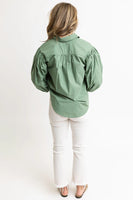 Solid Poplin Button Up