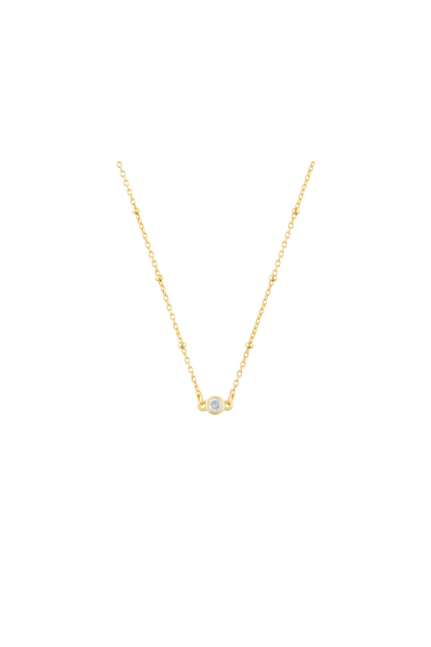 Birthstone Necklace Gold