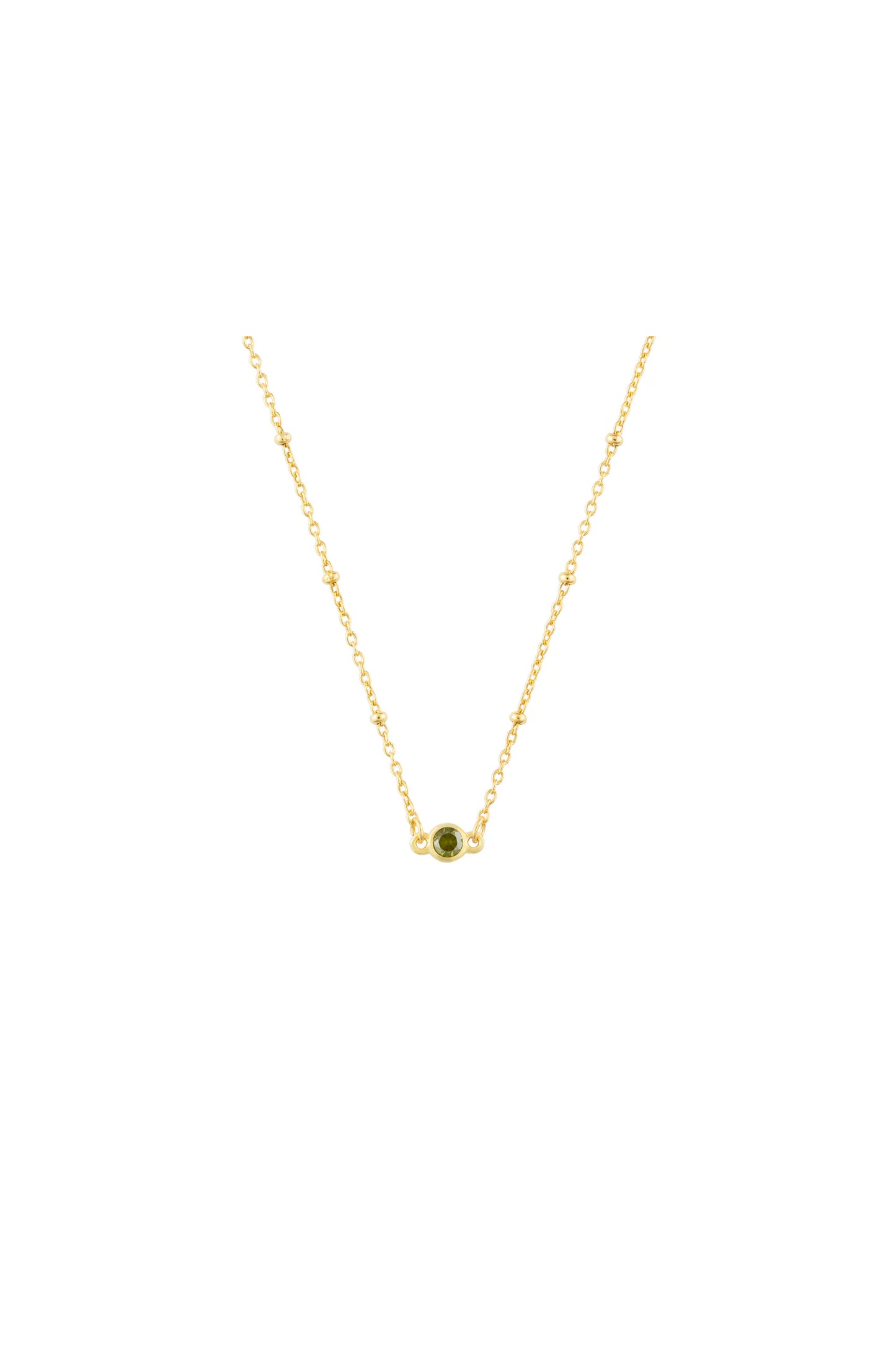 Birthstone Necklace Gold