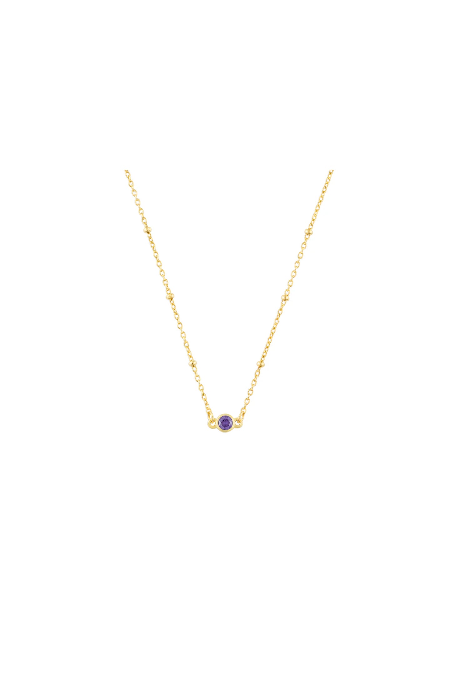 Birthstone Necklace Gold