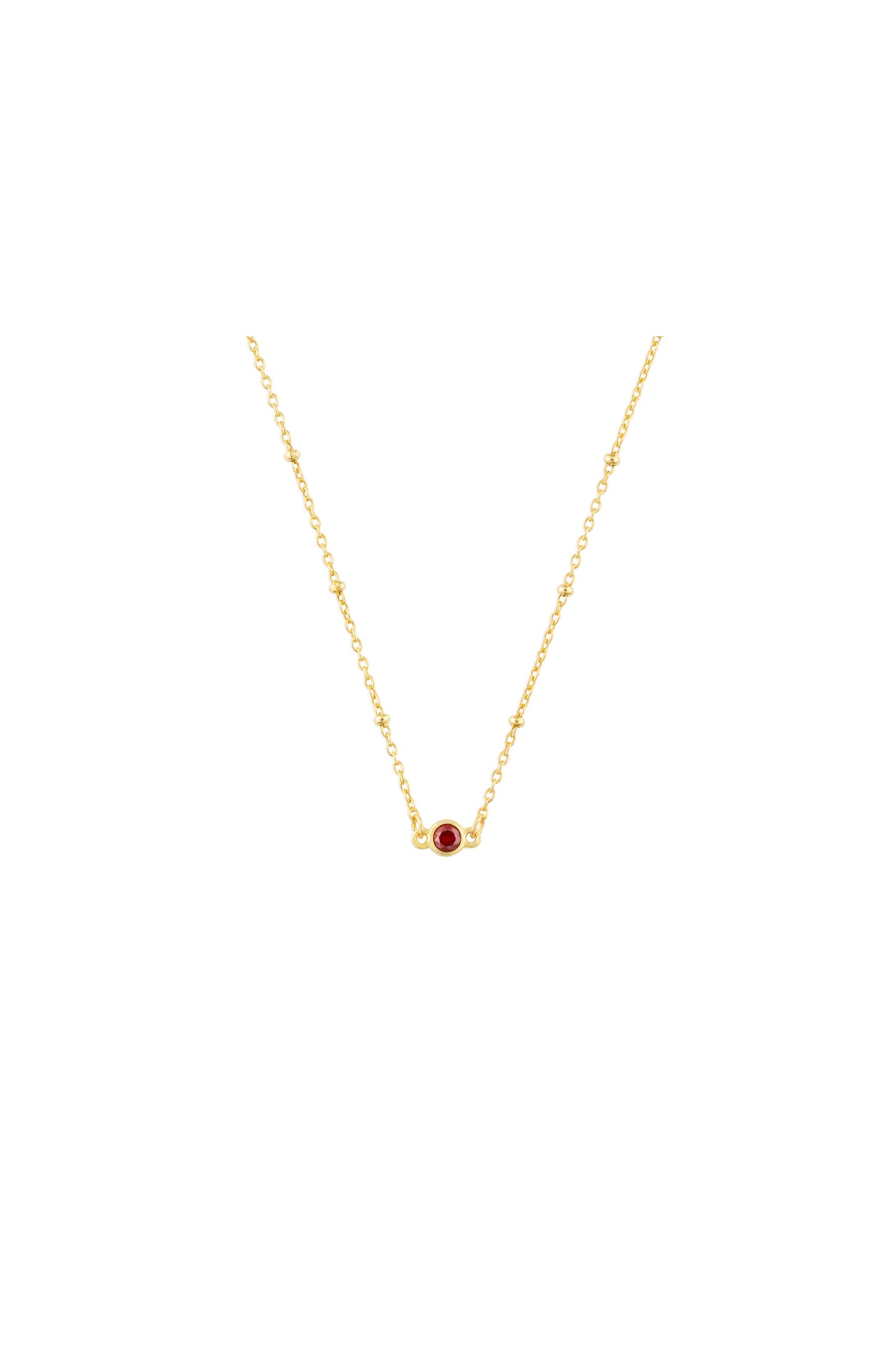 Birthstone Necklace Gold