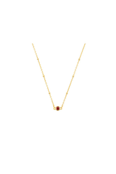 Birthstone Necklace Gold