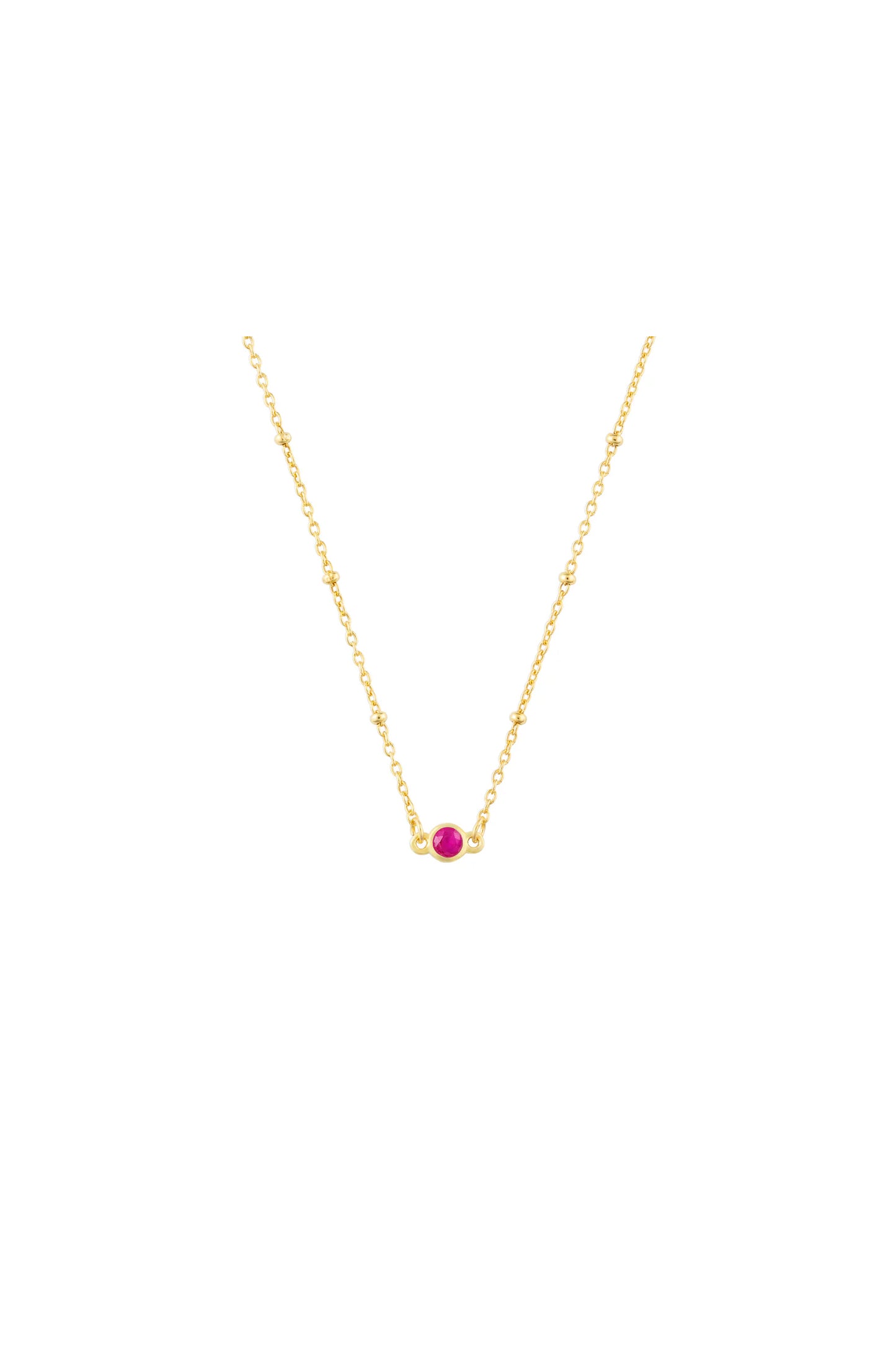 Birthstone Necklace Gold
