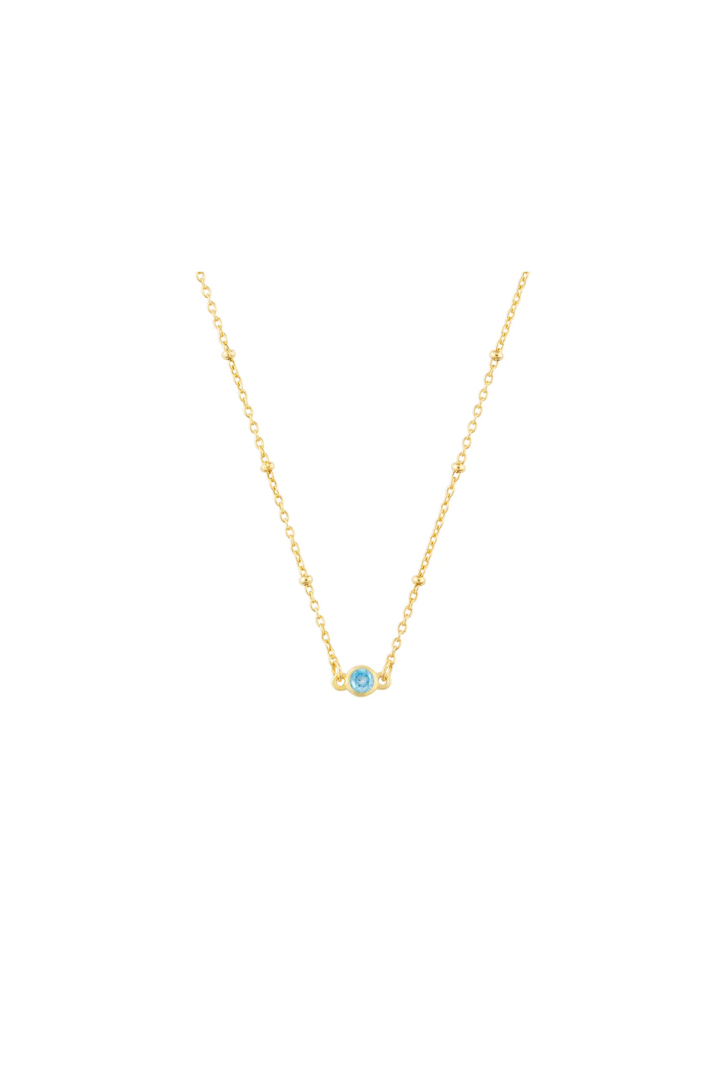 Birthstone Necklace Gold