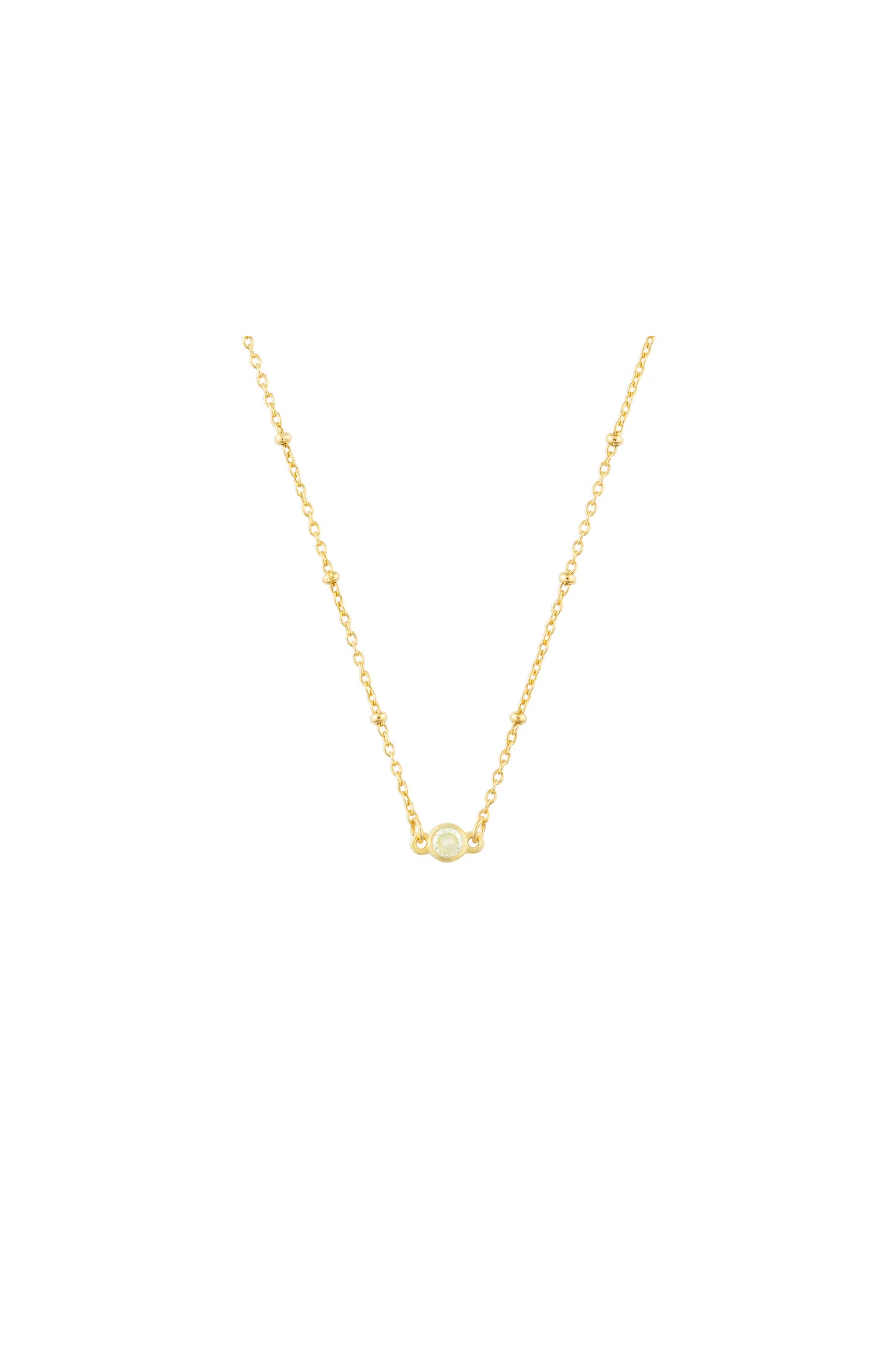 Birthstone Necklace Gold