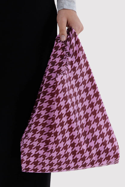 Baby Baggu Pink Houndstooth