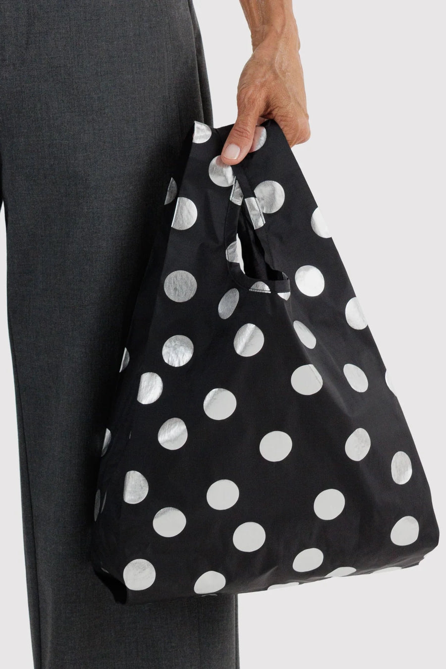 Baby Baggu Silver Metallic Polka Dot