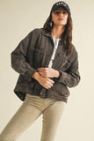 Back Pleated Jacket Black Coffee