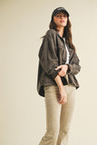 Back Pleated Jacket Black Coffee
