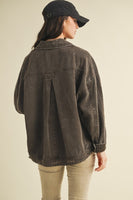 Back Pleated Jacket Black Coffee