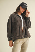 Back Pleated Jacket Black Coffee