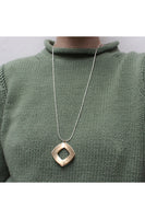 Back to Back Open Diamonds Long Necklace