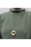 Back to Back Open Diamonds Long Necklace