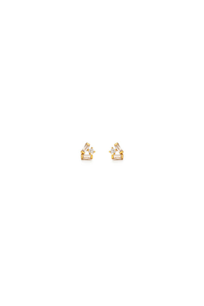 Baguette Crystal Cluster Studs