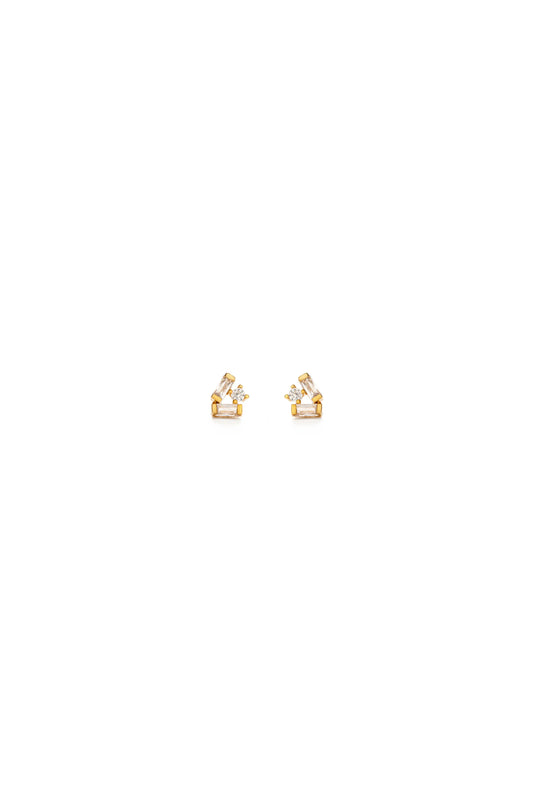 Baguette Crystal Cluster Studs