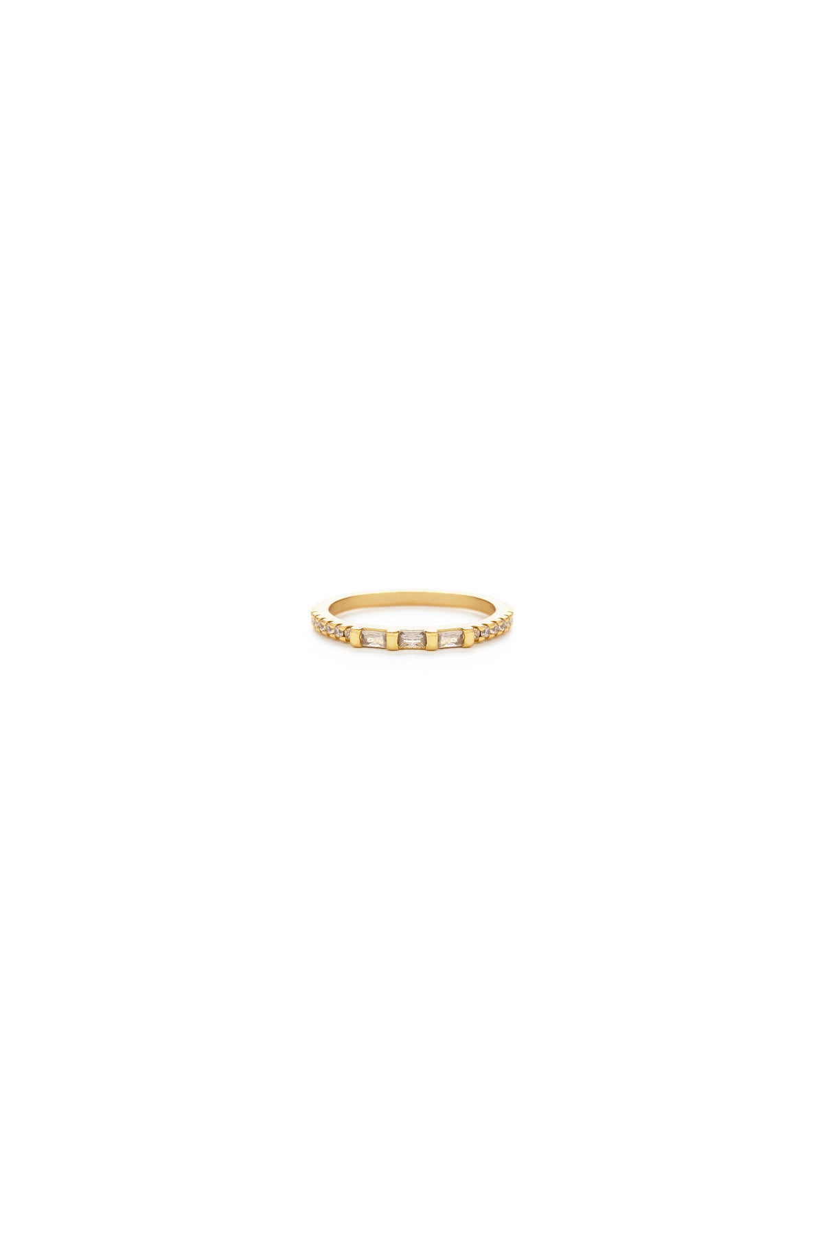 Baguette Crystal Stacking Ring