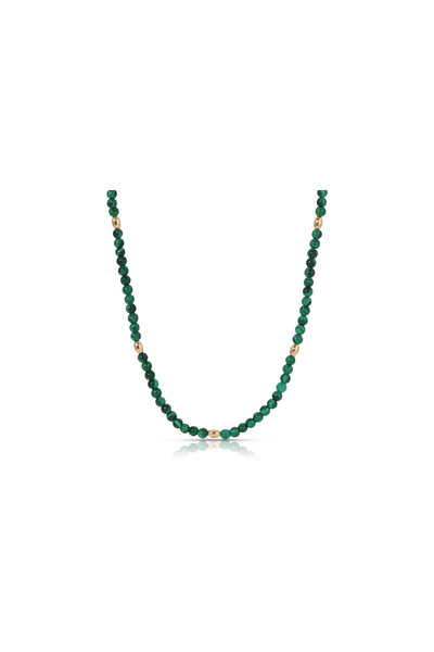 Bali Beaded Necklace in Malachite