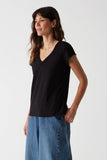 Baxter V-Neck Tee Black